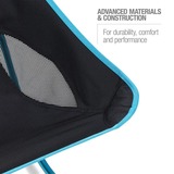 Helinox A1900070-BEABLA chaise de plage Noir, Bleu, Gris Assis(e), Siège Noir/Bleu, Noir, Bleu, Gris, Assis(e), Aluminium, 145 kg, CE, 830 mm