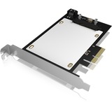 ICY BOX IB-PCI2017-U2 carte et adaptateur d'interfaces Interne U.2, Carte d'interface PCIe, U.2, PCIe 3.0, Noir, Argent, Chine, 32 Gbit/s