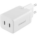Intenso Power Adapter W40CC GaN chargeur Blanc, 2x USB-C
