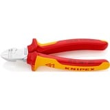 KNIPEX Pince à dénuder coupante de côté 14 26 160, Tenailles de cran Rouge/Jaune, isolées par gaines bi-matière, certifiées VDE