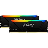 Kingston FURY 16 Go DDR4-3200 Kit , Mémoire vive Noir, KF432C16BB2AK2/16, Beast RGB, XMP