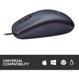 Logitech B100 Optical USB Mouse, Souris Noir, Ambidextre, Optique, USB Type-A, 800 DPI, Noir