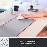 Logitech Desk Mat Studio Series Gris, Tapis de souris Gris, Gris, Monochromatique, Nylon, Polyester, Caoutchouc, Base antidérapante