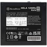 SilverStone HELA 1200Rz Axis alimentation modulaire 1200 watt Noir, 2x 12V-2x6, 5x PCIe