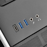 SilverStone  boîtier mini tower Noir | 2x USB-A | 1x USB-C | Verre Trempé