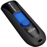 Transcend JetFlash 790 lecteur USB flash 512 Go USB Type-A 3.2 Gen 1 (3.1 Gen 1) Noir, Clé USB Noir/Bleu, 512 Go, USB Type-A, 3.2 Gen 1 (3.1 Gen 1), Slide, 9 g, Noir