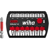 Wiha Set d'embouts BitBuddy TY-Bits 49mm, 7 pièces, Set d'embouts de vissage Noir/Rouge