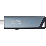 ADATA AELI-UE800-2T-CSG lecteur USB flash 2 To USB Type-C 3.2 Gen 2 (3.1 Gen 2) Argent, Clé USB Aluminium (brossé), 2 To, USB Type-C, 3.2 Gen 2 (3.1 Gen 2), 1000 Mo/s, Slide, Argent