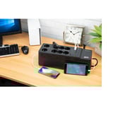 APC Back UPS - Onduleurs mono Off-Line - 850VA 230V - USB Type-C et A - 6+2Prise GR Noir, Veille, 0,85 kVA, 520 W, Sinus, 220 V, 230 V