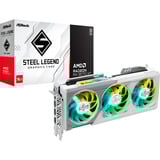 ASRock Radeon RX 9070 XT Steel Legend 16GB, Carte graphique Blanc