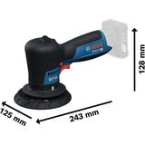 Bosch Polisseuse sans fil GPX 12V-125 Professional solo, 12 Volt Bleu/Noir