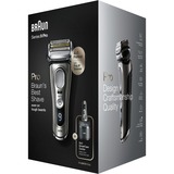 Braun Series 9 Pro 9465CC Rasoir à grille Tondeuse Noir, Argent Graphite/Argent, Rasoir à grille, 0,05 mm, Noir, Argent, Batterie, Lithium-Ion (Li-Ion), 60 min