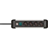 Brennenstuhl Multiprise Premium Alu-Line 4 prises Noir/en aluminium