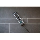 Brennenstuhl Multiprise Premium Alu-Line 4 prises Noir/en aluminium