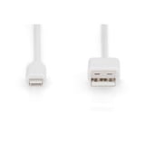 Digitus Câble de données/charge USB 2.0 USB-A > Lightning, certifié MFI Blanc
