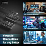 Digitus Câble de rallonge actif USB 3.2 Gen 1, connecteur USB-C > prise USB-C, Câble d'extension Noir