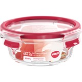 Emsa CLIP & CLOSE N1040300 boîte hermétique alimentaire Rond 0,6 L Transparent 1 pièce(s) Transparent/Rouge, Boîte, Rond, 0,6 L, Transparent, Verre, 420 °C