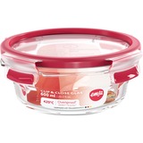 Emsa CLIP & CLOSE N10403 Rond Boîte 0,6 L Transparent 1 pièce(s) Transparent/Rouge, Boîte, Rond, 0,6 L, Transparent, Verre, 420 °C
