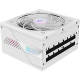 GIGABYTE GP-AE1000PM PG5 ICE alimentation modulaire 1000 watt Blanc, 1x 12VHPWR, 6x PCIe, 80 PLUS Platinum, Conception entièrement modulaire, Ventilateur de 120 mm, Compatible ATX 3.0, Prise EU, 1000 W, 100 - 240 V, 50/60 Hz, 15 - 6.5 A, Actif, 125 W
