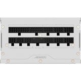 GIGABYTE GP-AE1000PM PG5 ICE alimentation modulaire 1000 watt Blanc, 1x 12VHPWR, 6x PCIe, 80 PLUS Platinum, Conception entièrement modulaire, Ventilateur de 120 mm, Compatible ATX 3.0, Prise EU, 1000 W, 100 - 240 V, 50/60 Hz, 15 - 6.5 A, Actif, 125 W