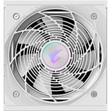 GIGABYTE GP-AE1000PM PG5 ICE alimentation modulaire 1000 watt Blanc, 1x 12VHPWR, 6x PCIe, 80 PLUS Platinum, Conception entièrement modulaire, Ventilateur de 120 mm, Compatible ATX 3.0, Prise EU, 1000 W, 100 - 240 V, 50/60 Hz, 15 - 6.5 A, Actif, 125 W