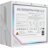 GIGABYTE GP-AE1000PM PG5 ICE alimentation modulaire 1000 watt Blanc, 1x 12VHPWR, 6x PCIe, 80 PLUS Platinum, Conception entièrement modulaire, Ventilateur de 120 mm, Compatible ATX 3.0, Prise EU, 1000 W, 100 - 240 V, 50/60 Hz, 15 - 6.5 A, Actif, 125 W