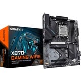 GIGABYTE X870 GAMING WIFI6 Carte Mère - Prend en charge les processeurs AMD Ryzen 9000, 8+2+2 phases VRM, jusqu'à 8000MHz DDR5 (OC), 1xPCIe 5.0 + 2xPCIe 4.0, Wi-Fi 6, LAN 2,5GbE, USB 4 carte mère socket AM5 Noir/gris, 8+2+2 phases VRM, jusqu'à 8000MHz DDR5 (OC), 1xPCIe 5.0 + 2xPCIe 4.0, Wi-Fi 6, LAN 2,5GbE, USB 4, AMD, Emplacement AM5, AMD Ryzen™ 7, Emplacement AM5, 256 Go, DDR5-SDRAM