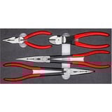 KNIPEX Jeu de pinces Automotive 00 20 01 V16, Set de pinces Rouge/Noir, 4 pièces