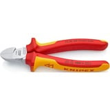 KNIPEX Pince coupante de côté 70 26 160, Tenailles de cran isolées par gaines bi-matière, certifiées VDE