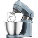 Kenwood KZM35.000GY robot de cuisine 800 W 4 L Bleu Gris, 4 L, Bleu, Rotatif, Batteur, Pétrisseur, Mélange, Whisking, Acier inoxydable, Acier inoxydable