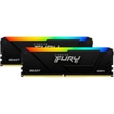 Kingston FURY FURY Beast 64GB 3600MT/s DDR4 CL18 DIMM (Kits de 2) RGB, Mémoire vive Noir, 64 Go, 2 x 32 Go, DDR4, 288-pin DIMM