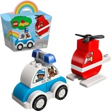 LEGO DUPLO - L'hélicoptère des pompiers et la voiture de police, Jouets de construction 10957