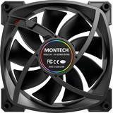 Montech AX120 PWM 120x120x25 ventilateurs de boîtier RGB  Noir, 3 pièces, 120 x 120 x 25 mm