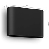 Philips Hue White & Color Ambiance Dymera applique murale, Lumière LED Noir