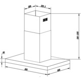 Respekta CH 44099 GISAM, Hotte aspirante Acier inoxydable/Noir