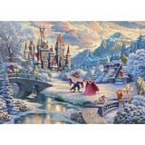 Schmidt Spiele Thomas Kinkade Studios: Disney - La Belle et la Bête, Soirée d'hiver enchantée 