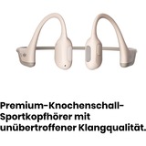 Shokz OpenRun Pro casque technologie conduction osseuse Beige