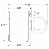 Siemens iQ700 WQ46B2D41 sèche-linge Pose libre Charge avant 9 kg Blanc, Sèche-linge pompe à chaleur à condensation Blanc, Pose libre, Charge avant, Pompe à chaleur, Blanc, Rotatif, Tactile, Gauche