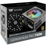 Thermaltake Germanium Pro RGB alimentation modulaire 750 watt Noir, 1x 12V-2x6, 4x PCIe