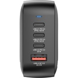 Verbatim Mini GaN Charger 100W Universel Noir Secteur Charge rapide Intérieure Noir, 3x USB-C, 1x USB-A, Intérieure, Secteur, Noir