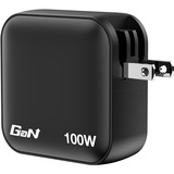 Verbatim Mini GaN Charger 100W Universel Noir Secteur Charge rapide Intérieure Noir, 3x USB-C, 1x USB-A, Intérieure, Secteur, Noir