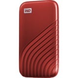 WD My Passport 1000 Go Rouge SSD externe Rouge, 1000 Go, USB Type-C, 3.2 Gen 2 (3.1 Gen 2), 1050 Mo/s, Protection par mot de passe, Rouge