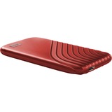 WD My Passport 1000 Go Rouge SSD externe Rouge, 1000 Go, USB Type-C, 3.2 Gen 2 (3.1 Gen 2), 1050 Mo/s, Protection par mot de passe, Rouge