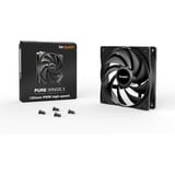 be quiet! Pure Wings 3 PWM high-speed ventilateur de boîtier Noir, 120 x 120 x 25 mm, Ventilateur, 12 cm, 2100 tr/min, 101,2 m³/h, Noir