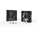 be quiet! Pure Wings 3 PWM high-speed ventilateur de boîtier Noir, 120 x 120 x 25 mm, Ventilateur, 12 cm, 2100 tr/min, 101,2 m³/h, Noir