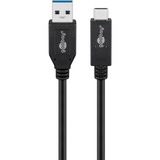 goobay 41073 câble USB 0,5 m USB 3.2 Gen 2 (3.1 Gen 2) USB A USB C Noir Noir, 0,5 m, USB A, USB C, USB 3.2 Gen 2 (3.1 Gen 2), 10000 Mbit/s, Noir