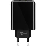 goobay chargeur rapide USB double USB/QC3.0 28W Noir