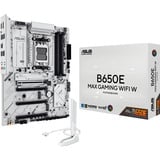 ASUS B650E MAX GAMING WIFI W AMD B650 Emplacement AM5 ATX carte mère socket AM5 Blanc, AMD, Emplacement AM5, AMD Ryzen 7000 Series, AMD Ryzen 8000 Series, AMD Ryzen 9000 Series, Emplacement AM5, DDR5-SDRAM, 256 Go