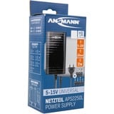 Ansmann APS 2250L adaptateur de puissance & onduleur Intérieure Noir, Bloc d'alimentation Noir, Universel, Intérieure, 100 - 240 V, 50/60 Hz, 5 - 15 V, Noir