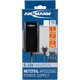 Ansmann APS 2250L adaptateur de puissance & onduleur Intérieure Noir, Bloc d'alimentation Noir, Universel, Intérieure, 100 - 240 V, 50/60 Hz, 5 - 15 V, Noir
